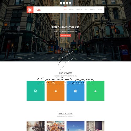 Flex - Free HTML5 & CSS Template - Flashiat