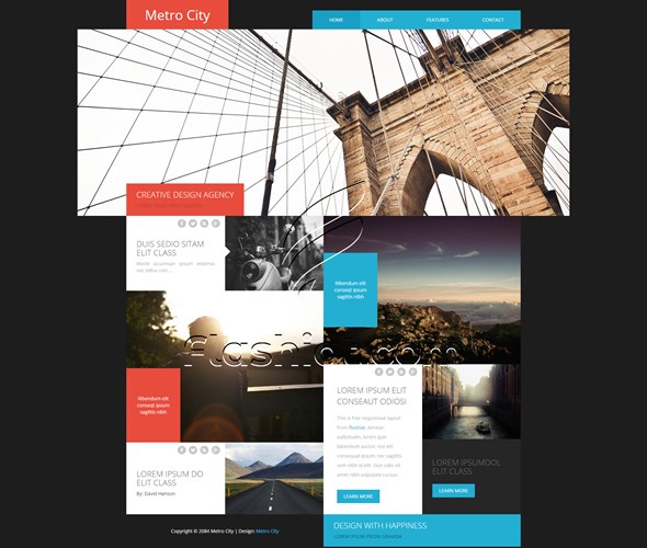 Metro City - Free HTML5 & CSS Template - Flashiat