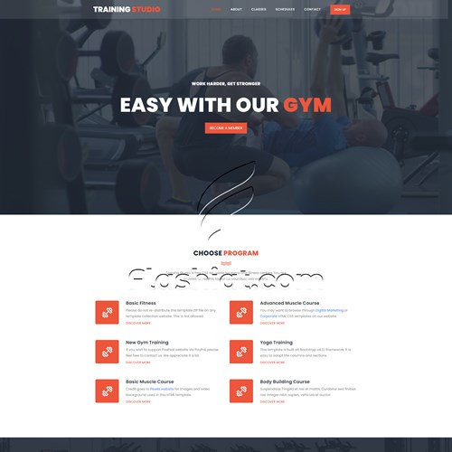 Training Studio - Free HTML5 & CSS Template - Flashiat