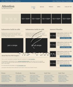 Attention - Free PSD Template