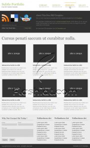 Subtle Portfolio - Free PSD Template