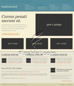 Sophisticated - Free PSD Template