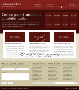 Cultivated School - Free PSD Template