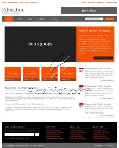 Education - Free PSD Template