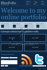 BlueFolio - Free PSD Template