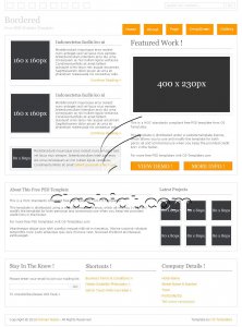Bordered - Free PSD Template