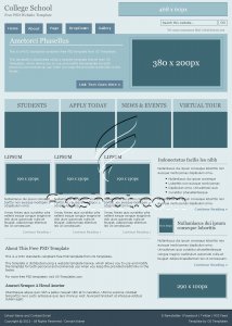 College School - Free PSD Template