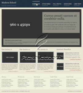 Modern School - Free PSD Template