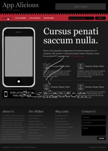 App Alicious - Free PSD Template