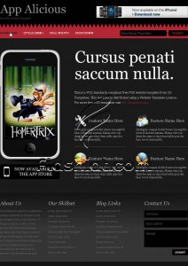 App Alicious - Free PSD Template