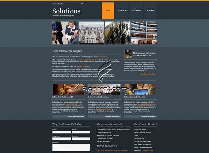 Solutions - Free XHTML & CSS Template