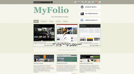 MyFolio - Free XHTML & CSS Template