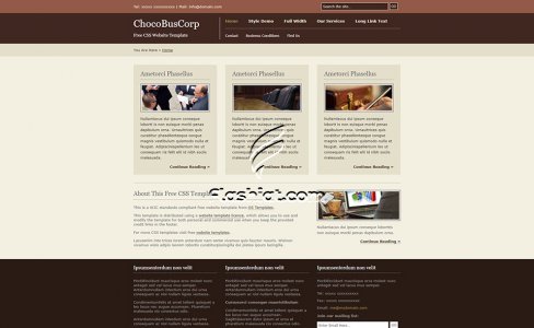 ChocoBusCorp - Free XHTML & CSS Template