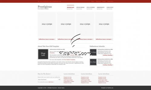 Prestigious - Free XHTML & CSS Template