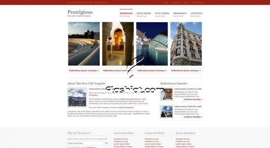 Prestigious - Free XHTML & CSS Template