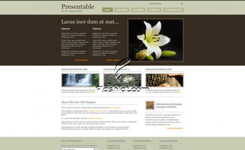 Presentable - Free XHTML & CSS Template