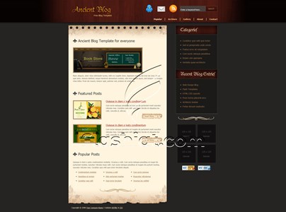 Ancient - Free XHTML & CSS Template