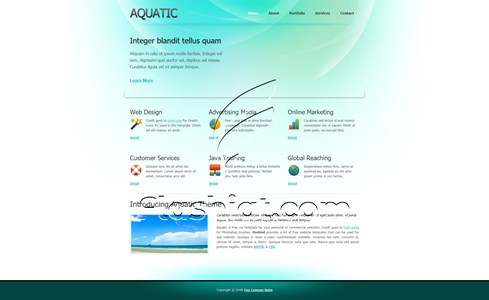 Aquatic - Free XHTML & CSS Template