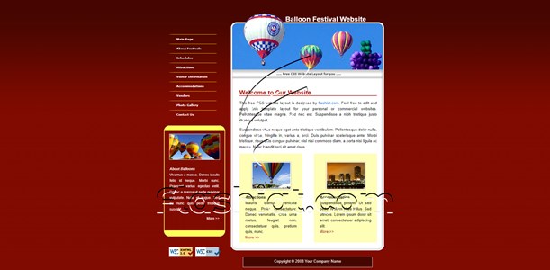 Balloon - Free XHTML & CSS Template