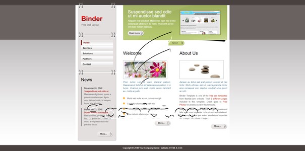 Binder - Free XHTML & CSS Template