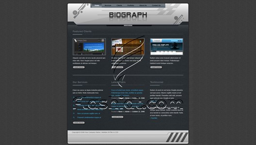 Biograph - Free XHTML & CSS Template