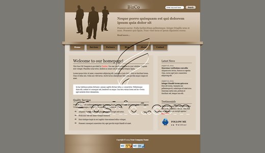Biz Brown - Free XHTML & CSS Template