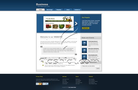 Biz Darkblue - Free XHTML & CSS Template