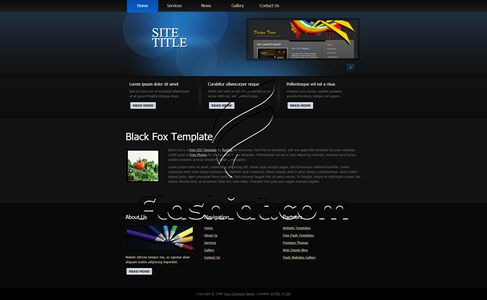 Black Fox - Free XHTML & CSS Template