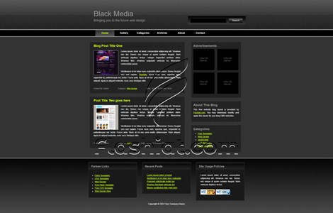 Black Media - Free XHTML & CSS Template