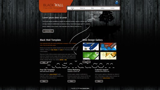 Black Wall - Free XHTML & CSS Template