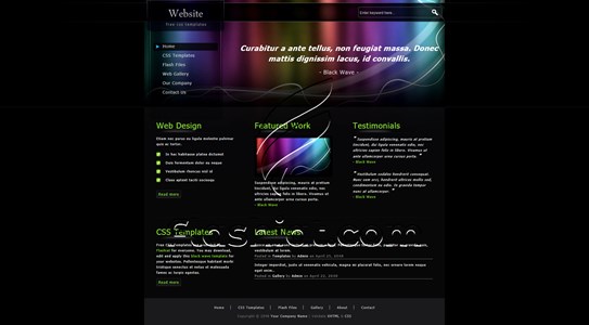 Black Wave - Free XHTML & CSS Template