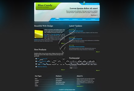 Blue Candy - Free XHTML & CSS Template