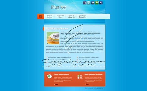Blue Ice - Free XHTML & CSS Template