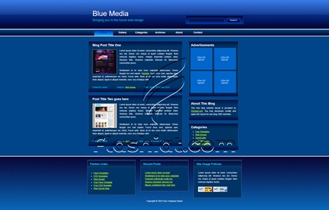 Blue Media - Free XHTML & CSS Template