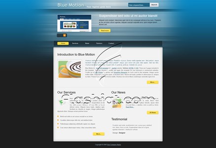Blue Motion - Free XHTML & CSS Template