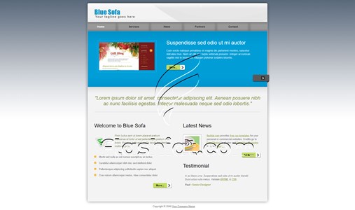 Blue Sofa - Free XHTML & CSS Template