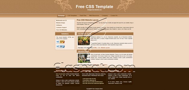 Brown - Free XHTML & CSS Template