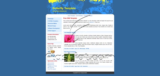 Butterfly - Free XHTML & CSS Template