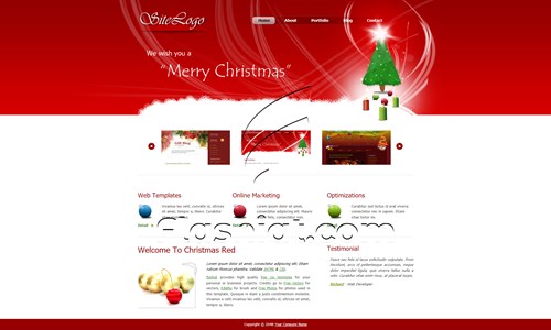 Christmas Red - Free XHTML & CSS Template