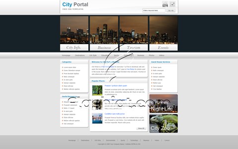 City Portal - Free XHTML & CSS Template