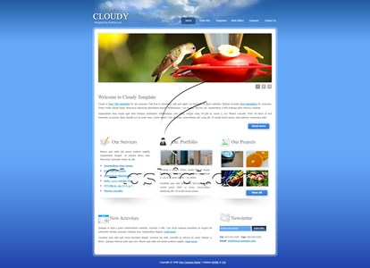 Cloudy - Free XHTML & CSS Template