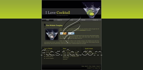 Cocktail - Free XHTML & CSS Template