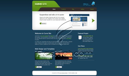 Curve - Free XHTML & CSS Template