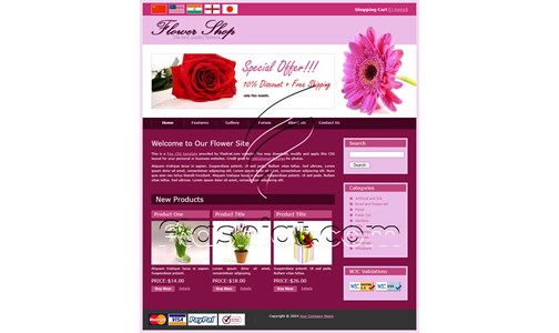 Flower Shop - Free XHTML & CSS Template