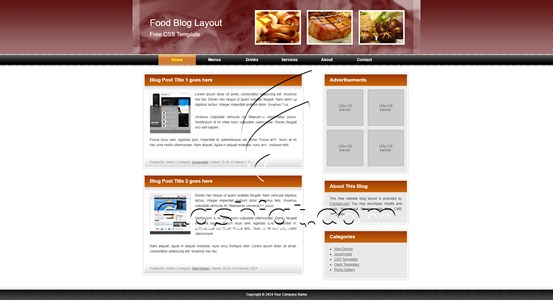 Food Blog - Free XHTML & CSS Template