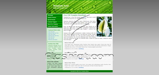 Four - Free XHTML & CSS Template