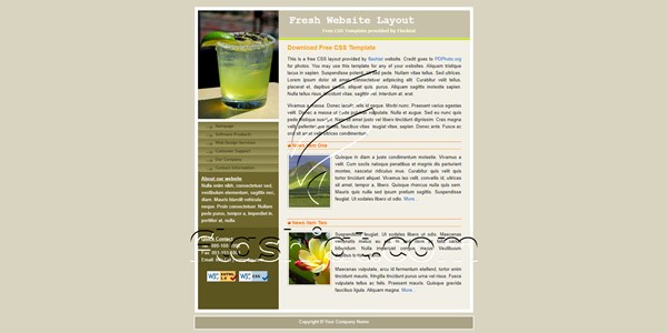 Fresh - Free XHTML & CSS Template
