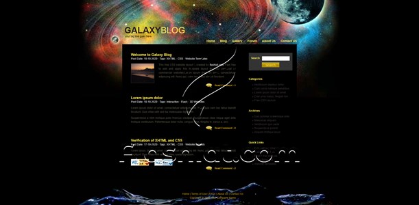 Galaxy - Free XHTML & CSS Template
