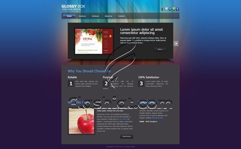 Glossy Box - Free XHTML & CSS Template