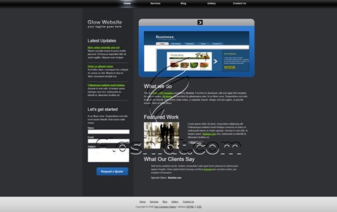 Glow - Free XHTML & CSS Template